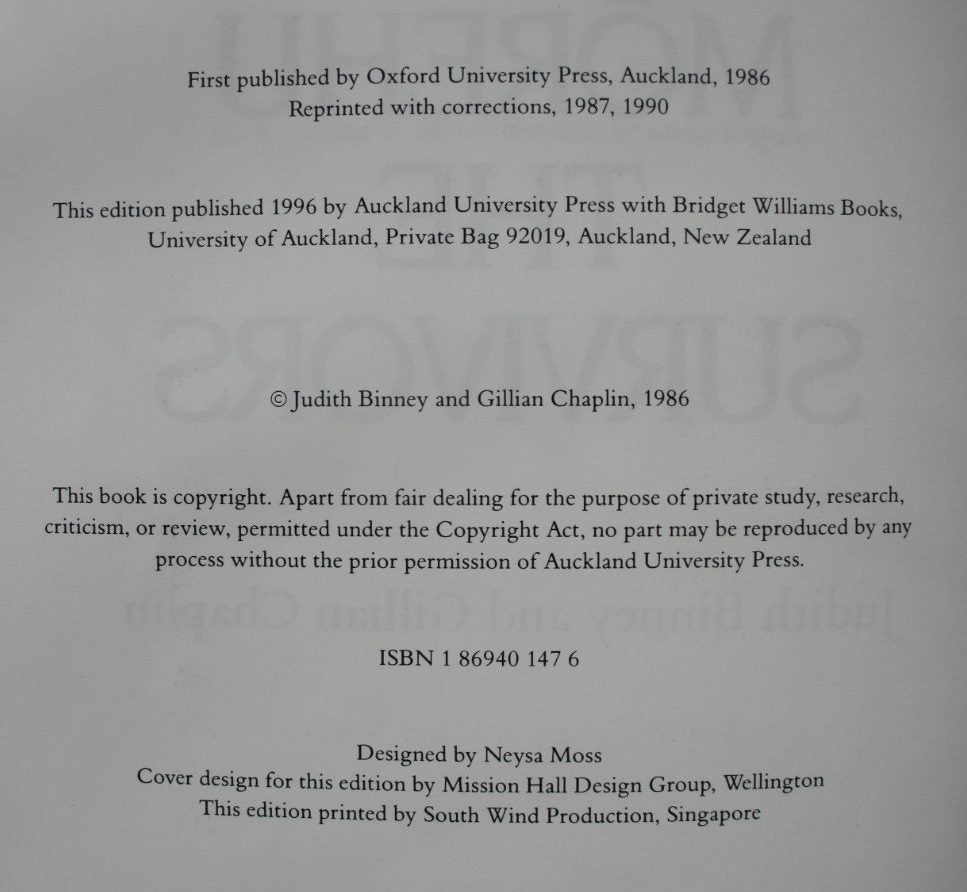 Morehu Nga Morehu/The Survivors The Life Histories of Eight Maori Women By Ju ...