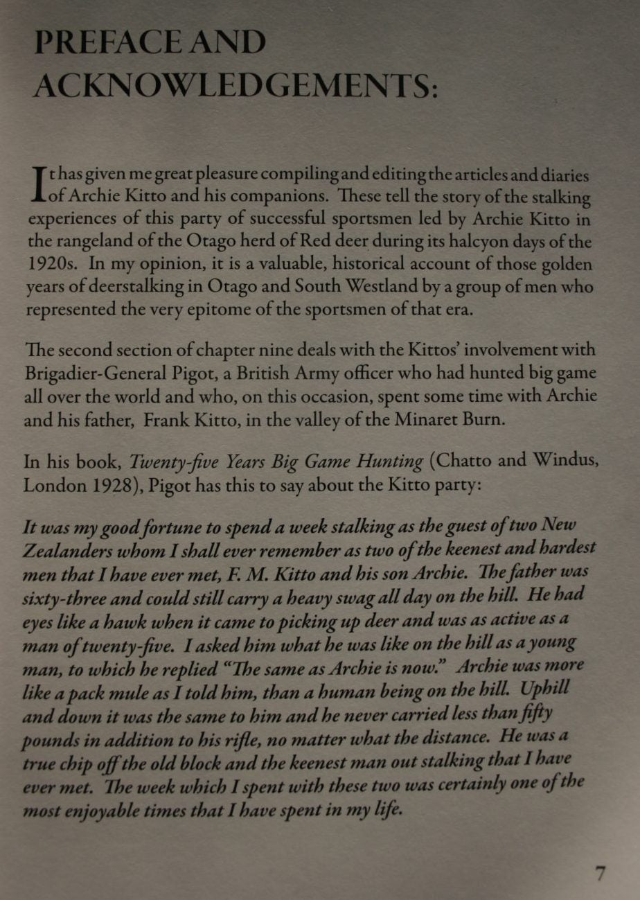 The Golden Days of ­Stalking the Hunting Diaries of Archie Kitto By Bruce Banwell (Edited by).