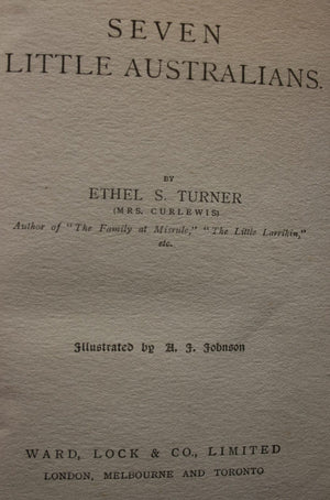 Seven Little Australians (circa 1905). By Ethel Turner