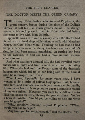 Doctor Dolittle and the Green Canary by Hugh Lofting. 1951, first edition.