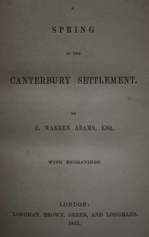 A Spring in the Canterbury Settlement by C. Warren Adams.