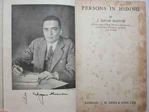 Persons in Hiding by J. Edgar Hoover. (1939)