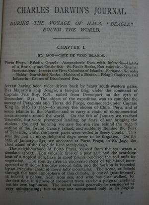 Darwin's Journal During the Voyage of H.M.S. Beagle Round the World. From the corrected and enlarged edition of 1845. Editor: T Bettany