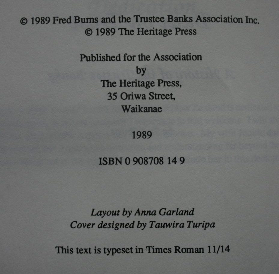 Built on trust a history of the Trustee Banks. By Fred Burns