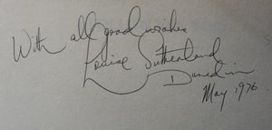 I Follow the Wind by Louise Sutherland SIGNED by Author to title page with gift inscription by author dated 1979.