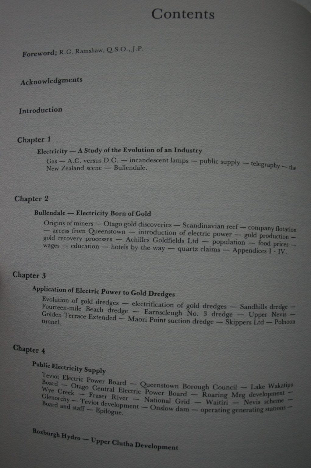 Let There be Light. A History of Bullendale and the generation of electric power in Central Otago by Peter M. Chandler &amp; Ron C. Hall.