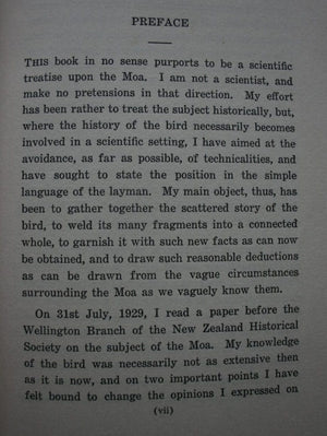 The Mystery of the Moa: New Zealand's Avian Giant by T. Lindsay Buick.  FIRST EDITION. VERY SCARCE.