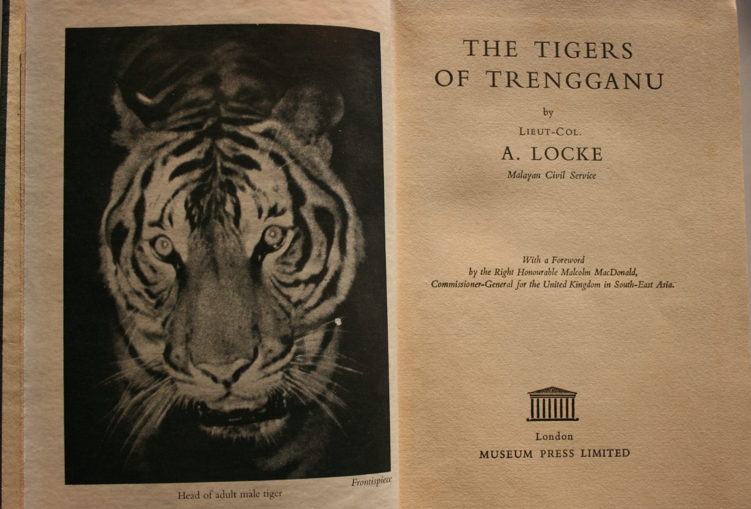 The Tigers of Trengganu by Lt Col A Locke. 1954. First UK Edition.