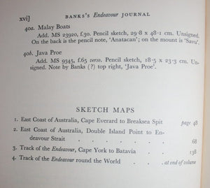 The Endeavour Journal of Joseph Banks 1768-1771 in Two Volumes by J. C. Beaglehole (editor).