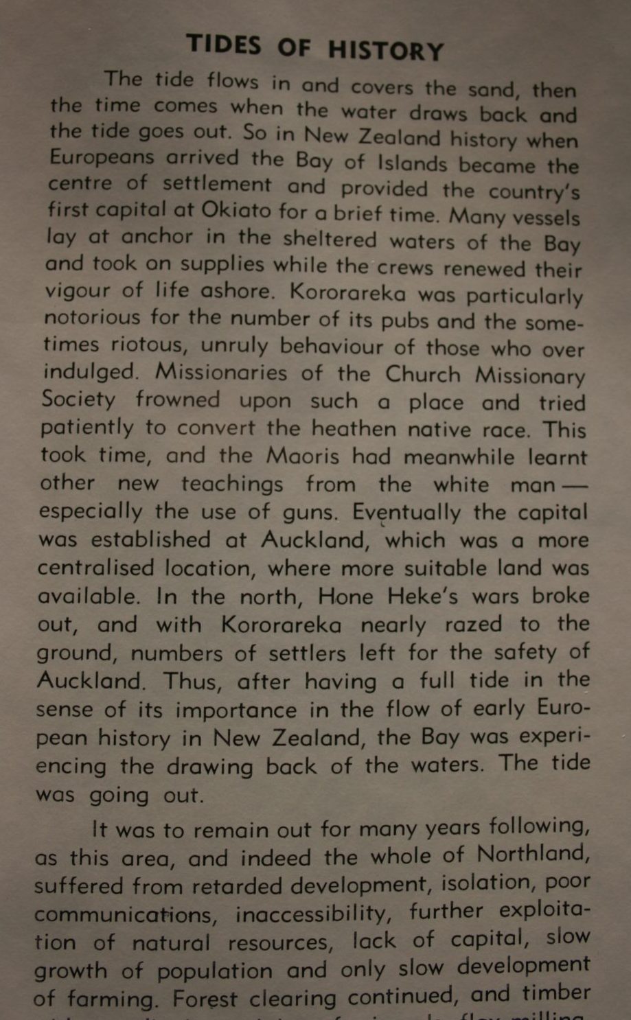 Tides of History: Bay of Islands County by Kay Boese.