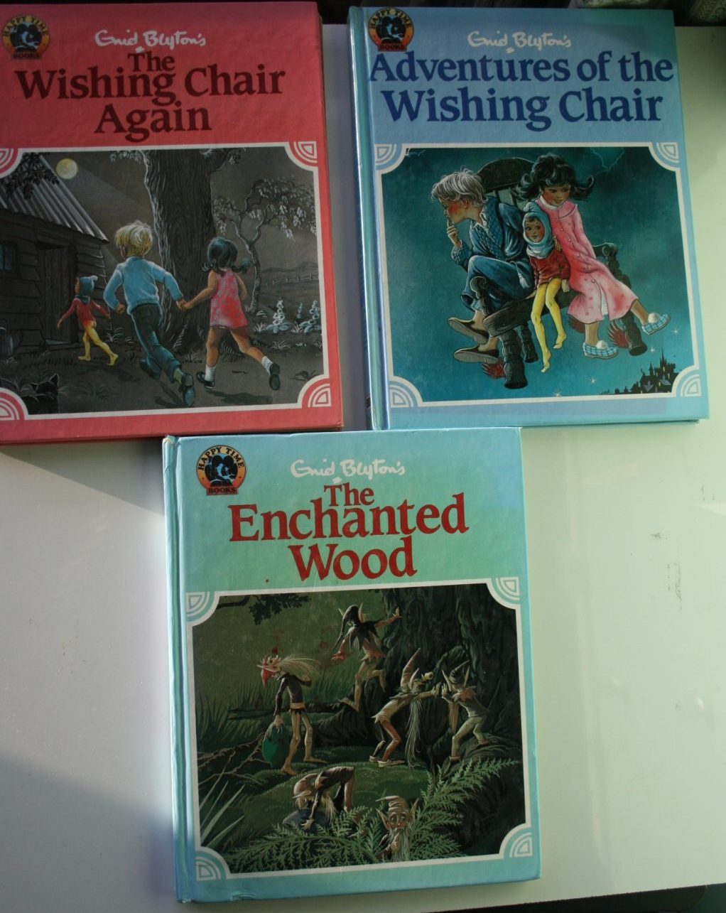 Wishing Chair Series. 3 large vintage hardbacks containing all the original text. By Enid Blyton. Illustrated by Georgina Hargreaves, Janet and Anne Grahame Johnstone.