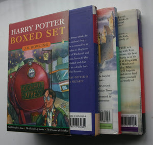 Harry Potter Boxed Set (first 3 hardback books, 2 FIRST EDITIONS, One 3rd impression.)