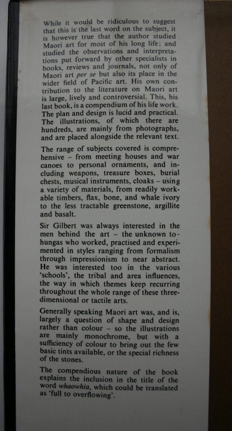 Whaowhia Maori Art and its Artists by Gilbert Archey.