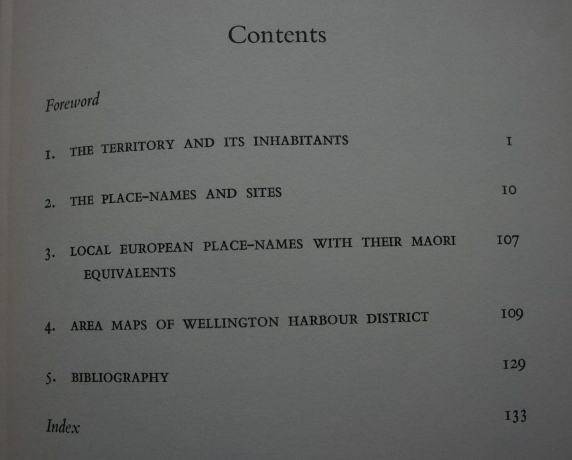 The Great Harbour of Tara: Traditional Maori Place-Names and Sites of Wellington Harbour and Environs. by G. Leslie Adkin.  VERY SCARCE