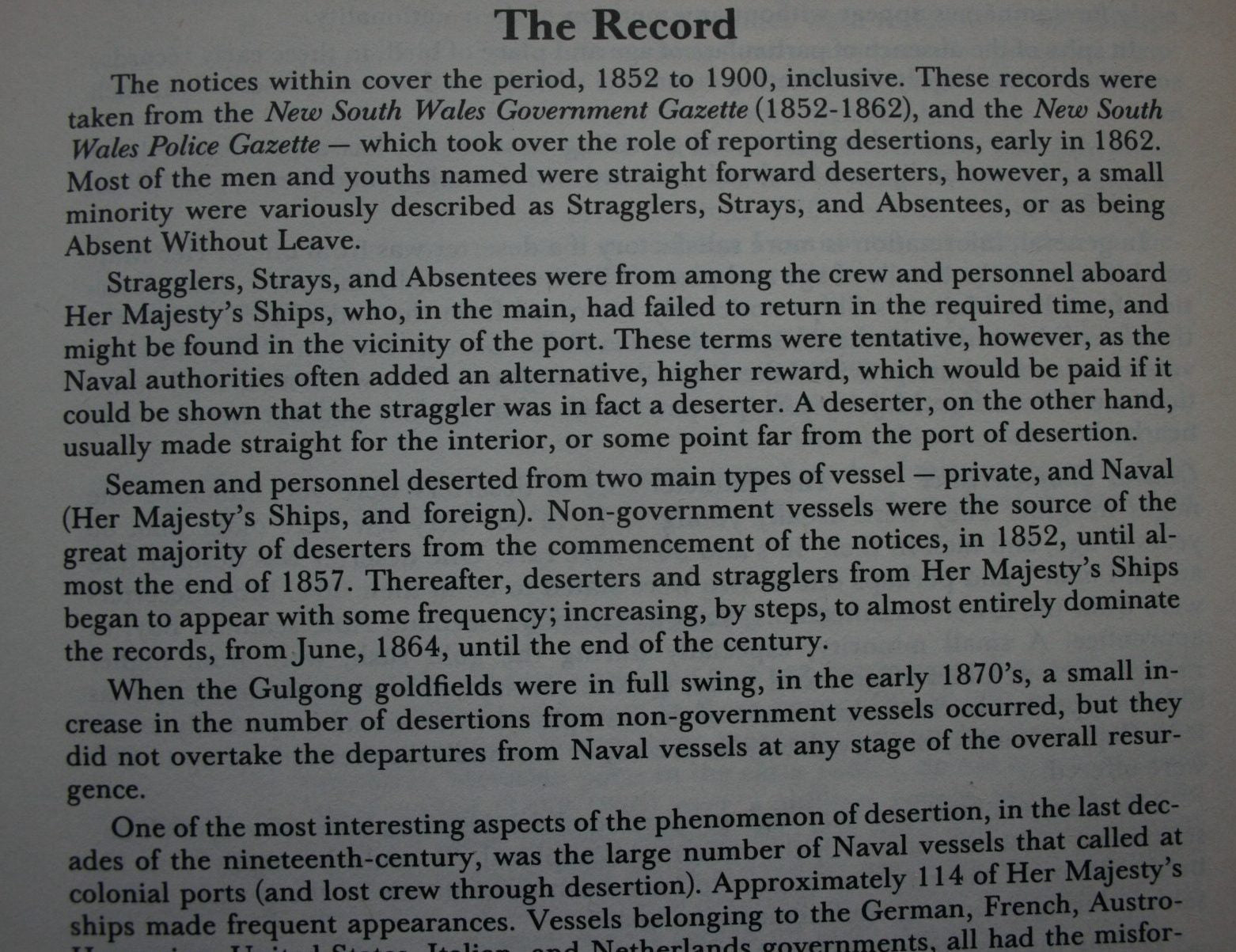 Ship's Deserters 1852-1900 Including Stragglers, Strays, and Absentees From H.M. Ships By Jim Melton (Edited by)