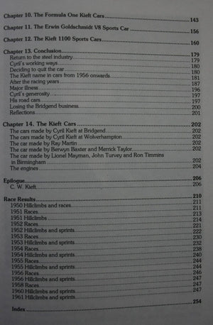 Cyril Kieft and His Racing Cars 1949-1955. The Definitive History. (The Authorised Biography) by Des Hammill &  Brian Jenkins.