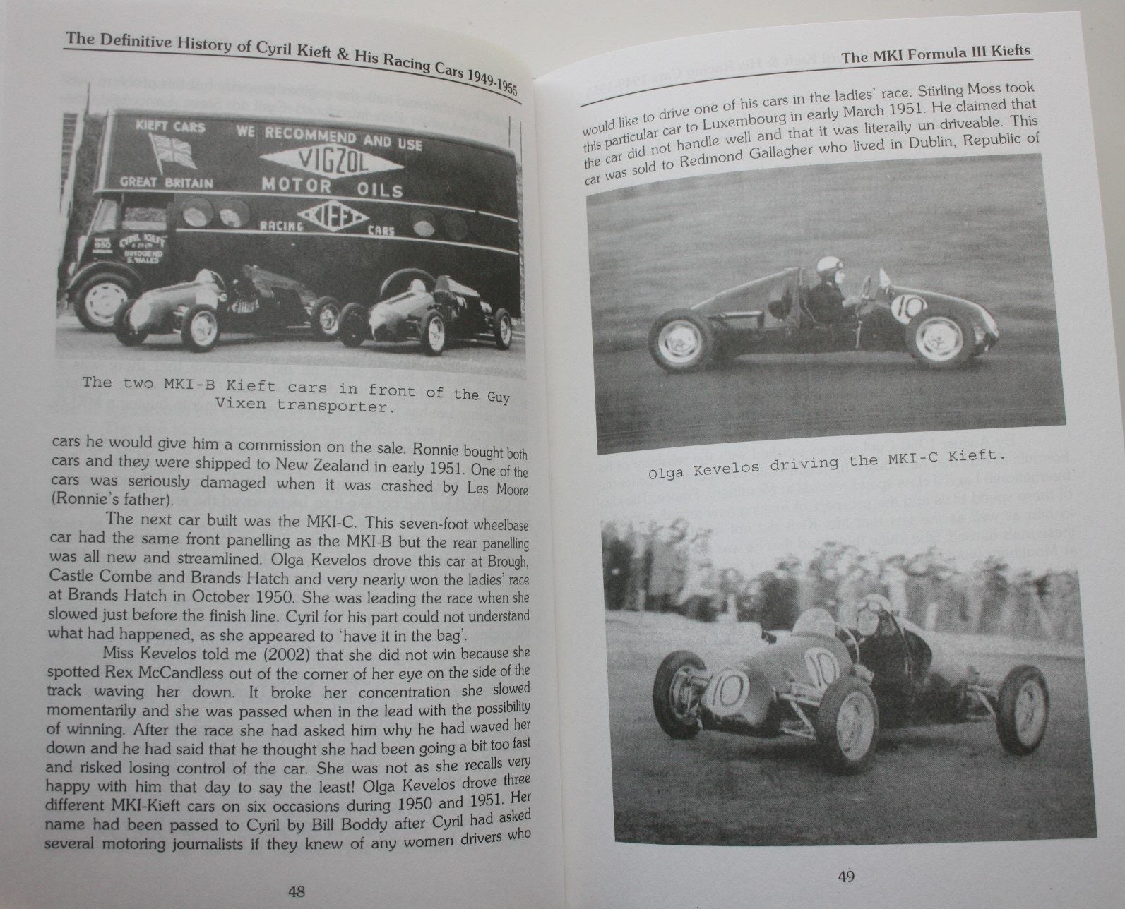 Cyril Kieft and His Racing Cars 1949-1955. The Definitive History. (The Authorised Biography) by Des Hammill &  Brian Jenkins.