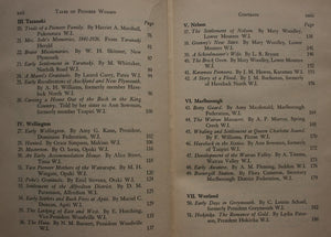 TALES OF PIONEER WOMEN. Collected by the Women's Institute of N.Z, AE. Woodhouse