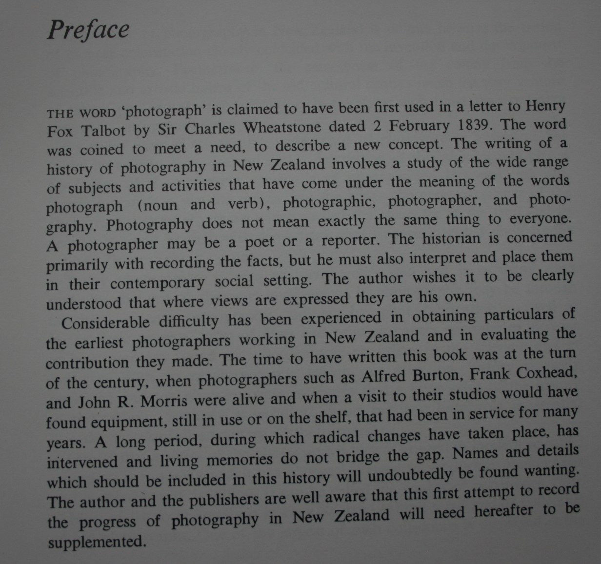 Photography in New Zealand: A Social and Technical History. By Hardwicke Knight.