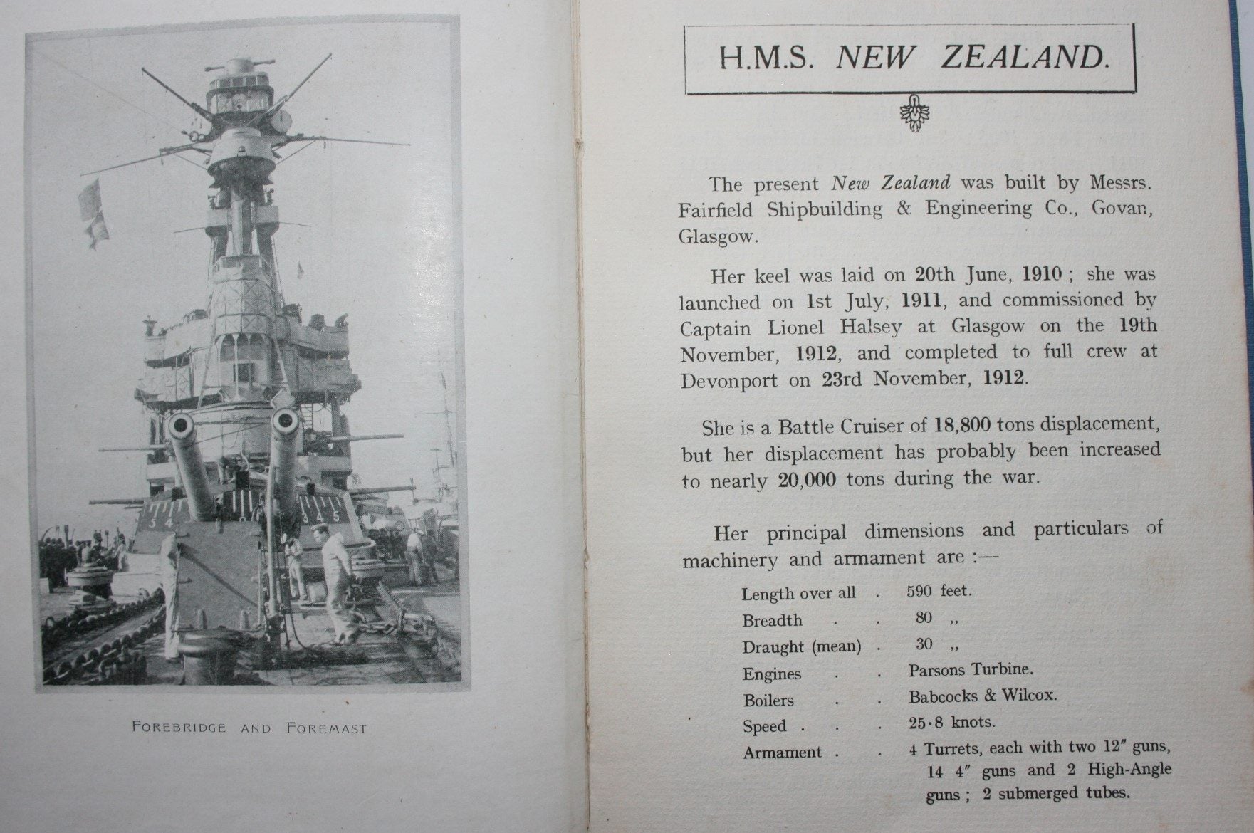 Onward. H.M. S. New Zealand "Kia-Ora".