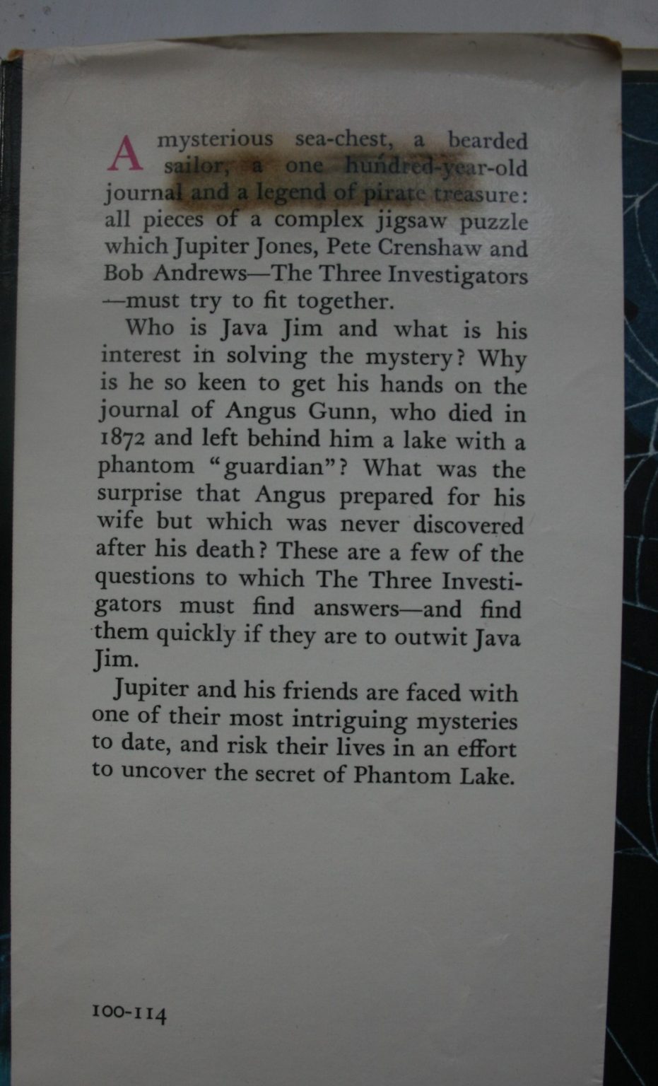 Alfred Hitchcock and the Three Investigators in the secret of Phantom Lake by William Arden. 1974, First British Edition. SCARCE TALL EDITION.