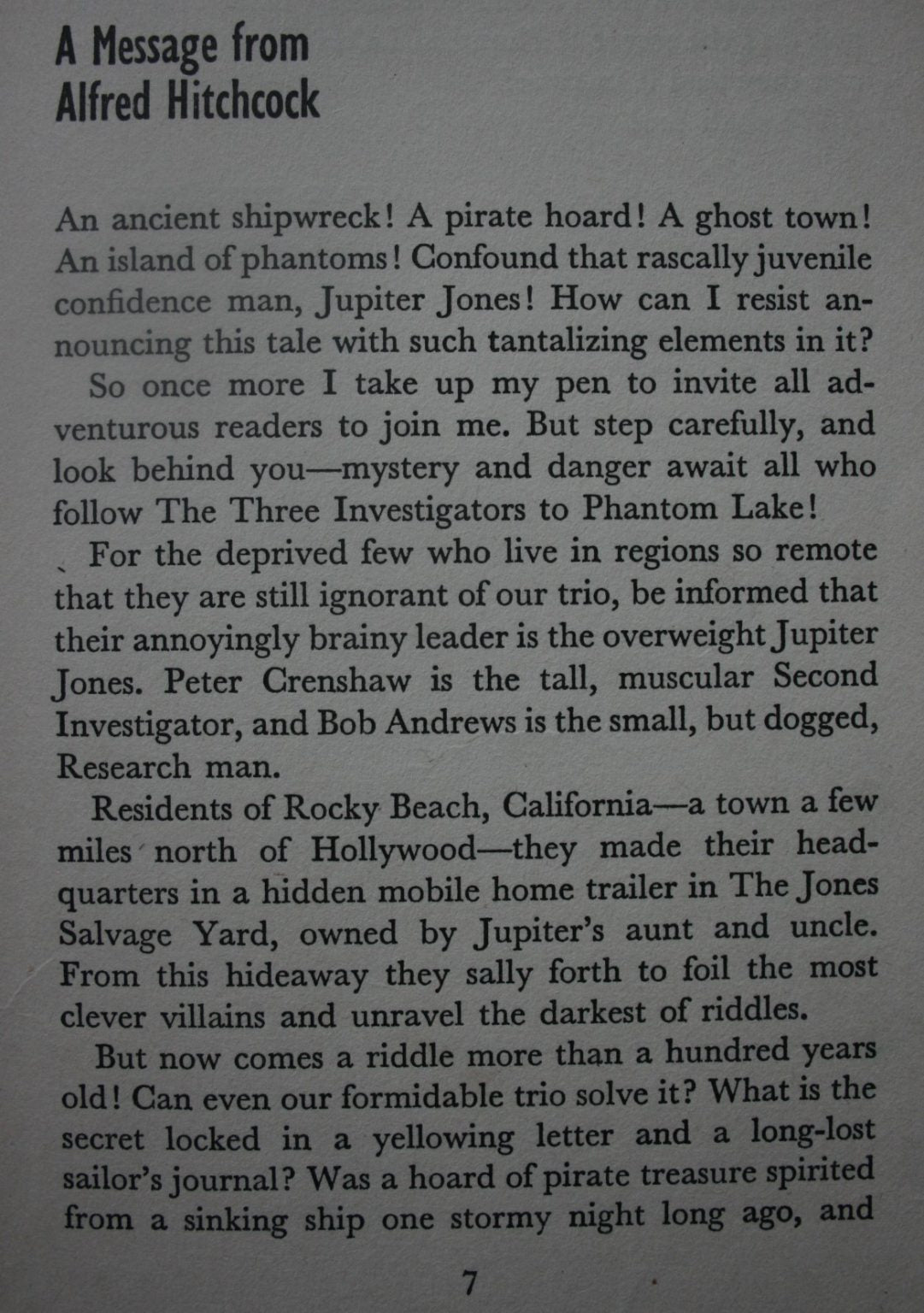 Alfred Hitchcock and the Three Investigators in the secret of Phantom Lake by William Arden. 1974, First British Edition. SCARCE TALL EDITION.