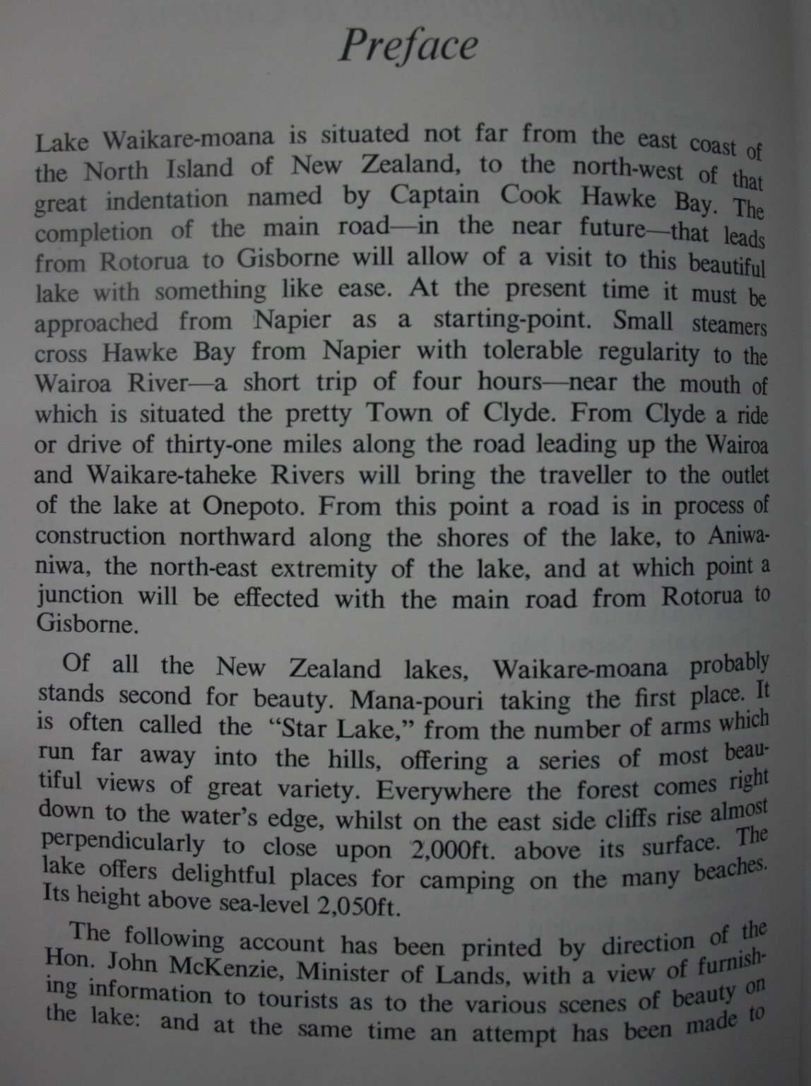 Waikare-Moana The Sea of the Rippling Waters: The Lake; The Land; The Legends with A Tramp Through Tuhoe Land by Elsdon Best.