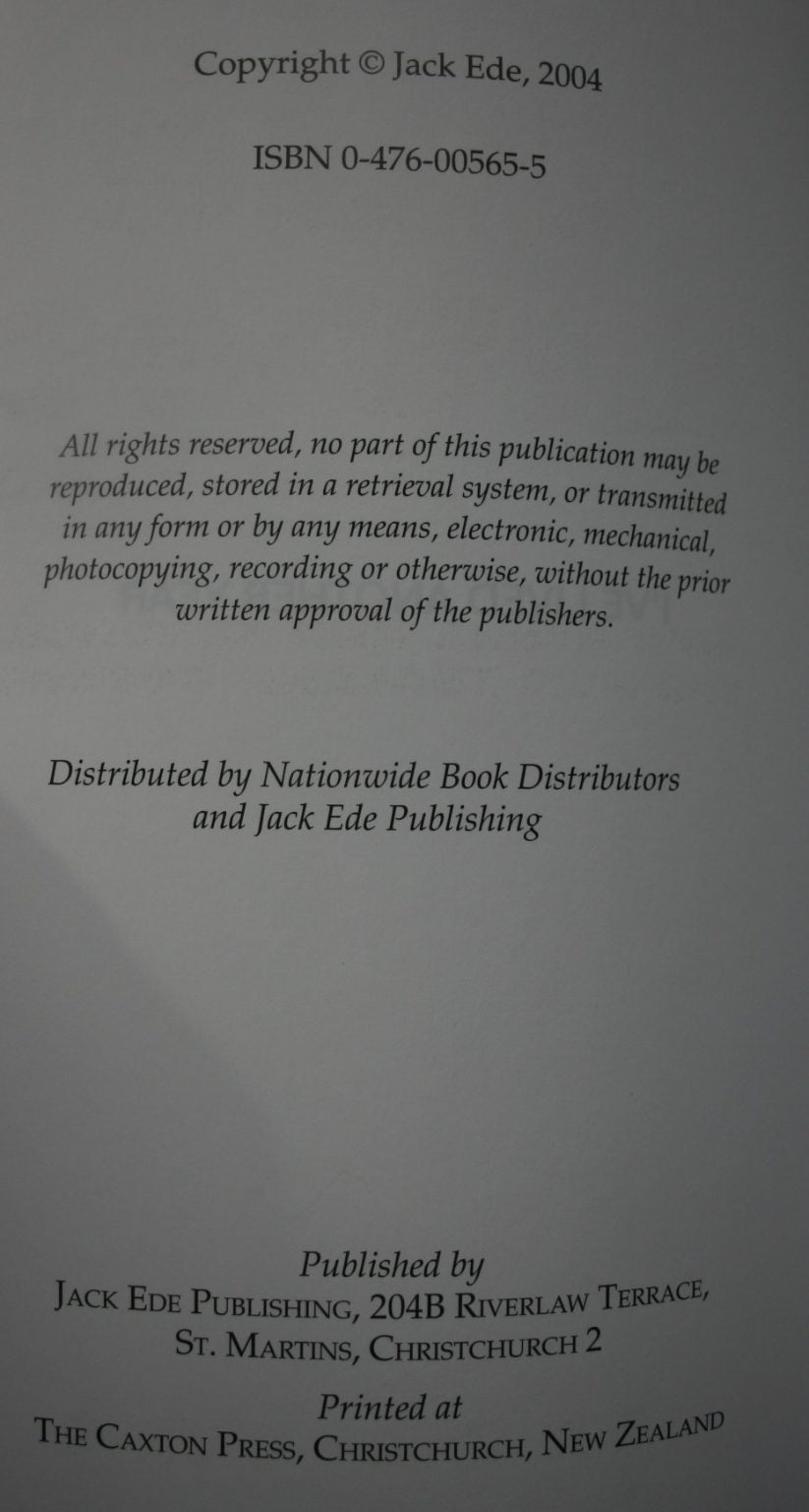 I've Lived Another Year. Adventure and Survival in the NZ Outdoors. By Jack Ede. SCARCE.