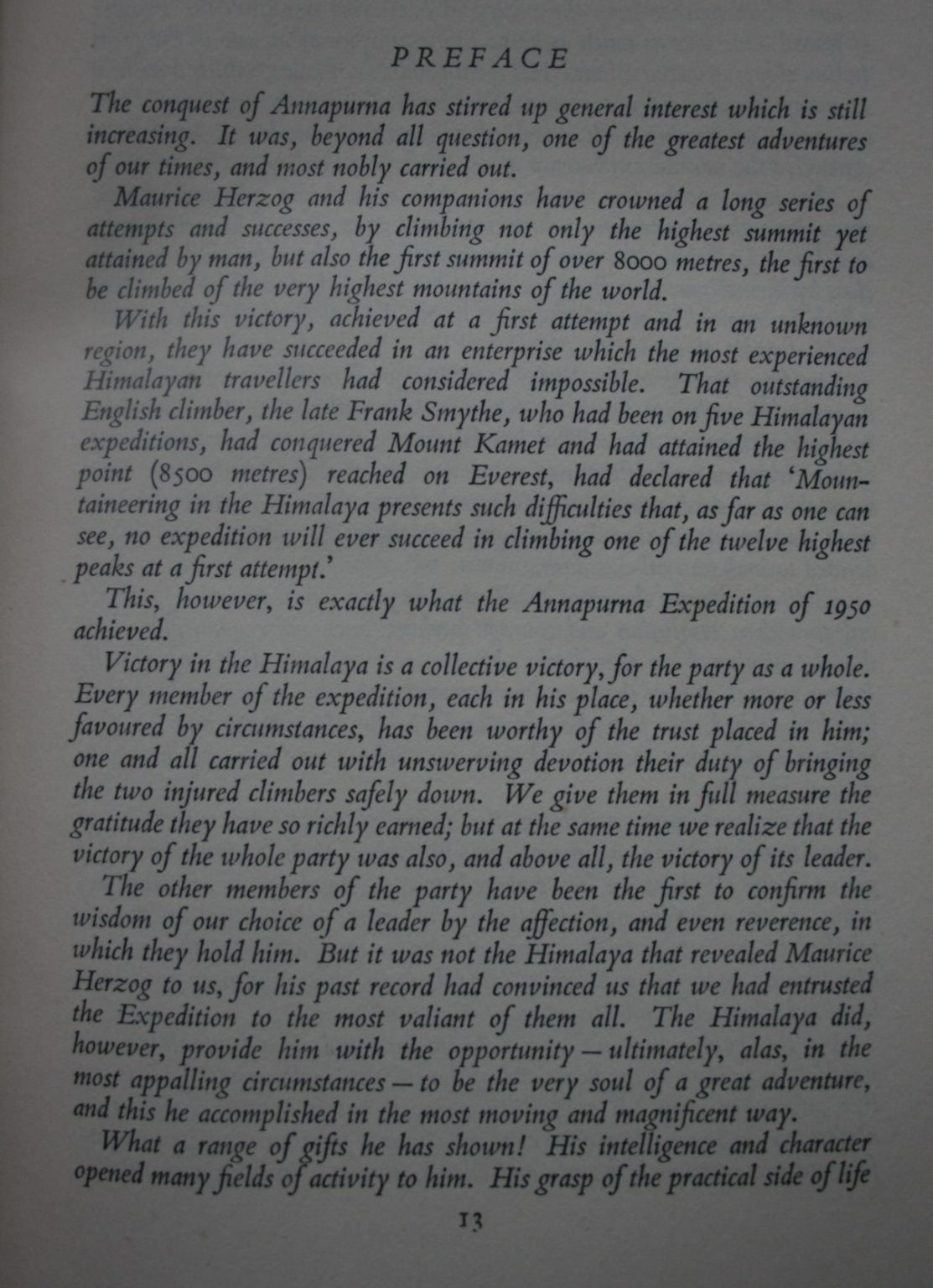 Annapurna. By Maurice Herzog (1952)