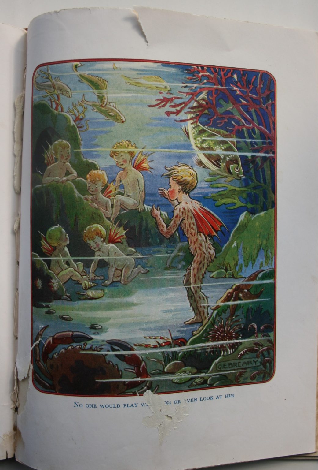 The Water Babies A Fairy Tale For A Land-Baby by Charles Kingsley. Retold in easy words chiefly of one syllable by A. Pitt-Kethley. Illustrated by G E Breary.