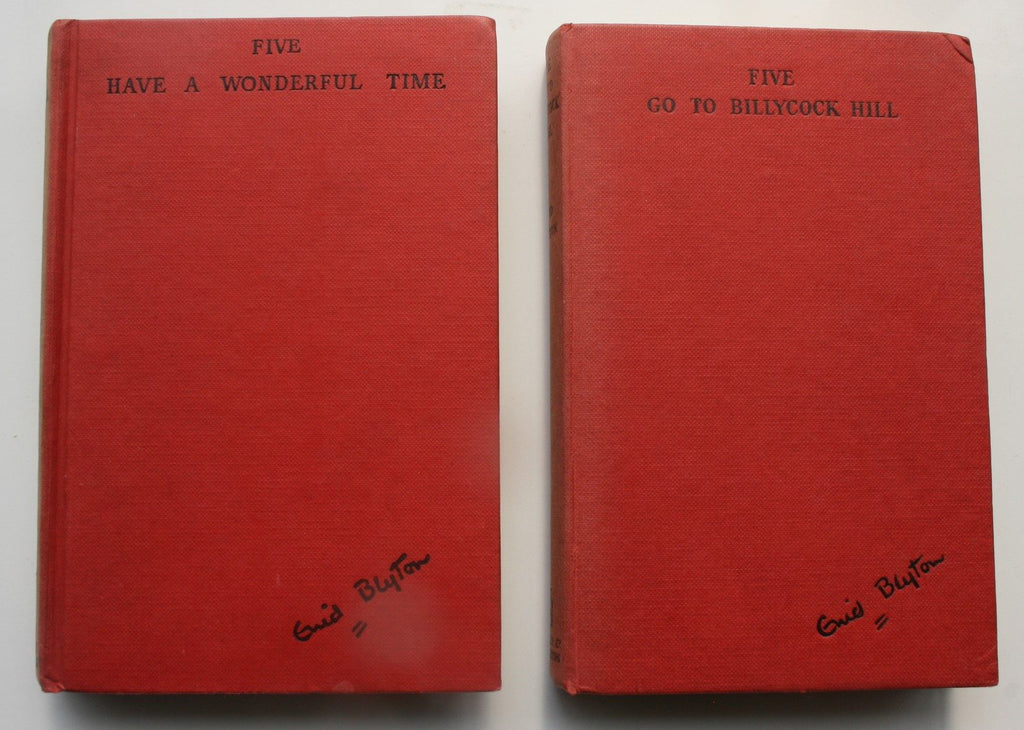 2 First Edition Famous Five hardbacks, (Wonderful Time, and Billycock Hill)