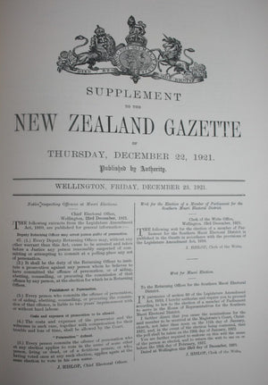 The New Zealand Gazette, for 1921.