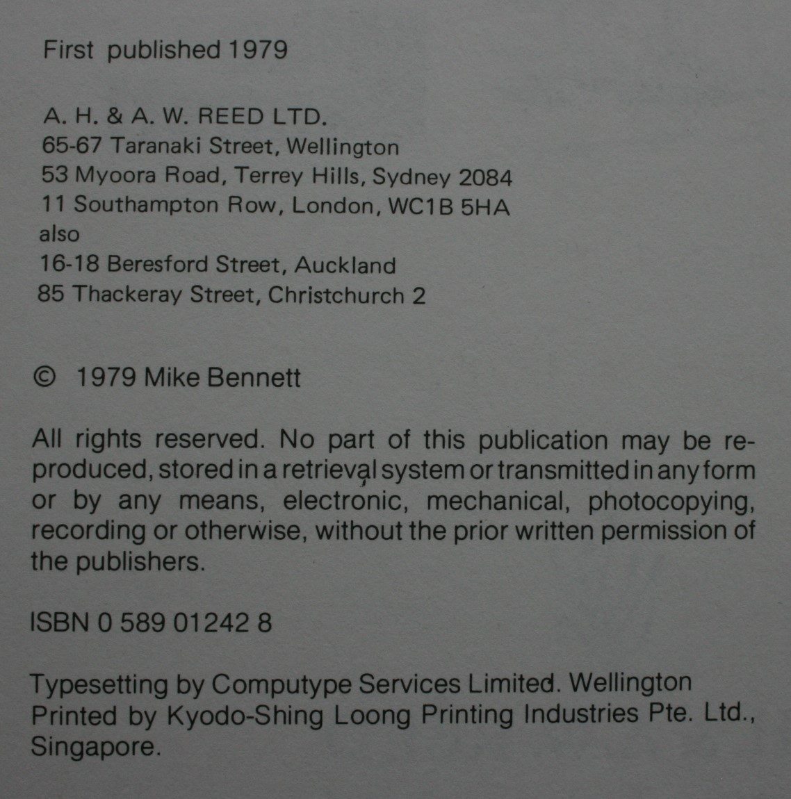 The Venison Hunters. First Edition Hardback by Mike Bennett.