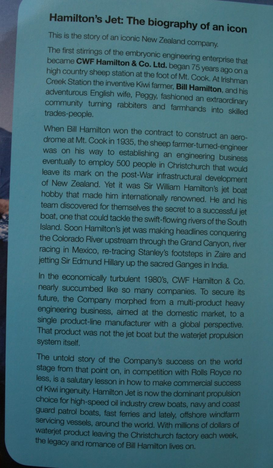 Hamilton's Jet The Biography of an Icon By John Walsh. 2014. First Edition.