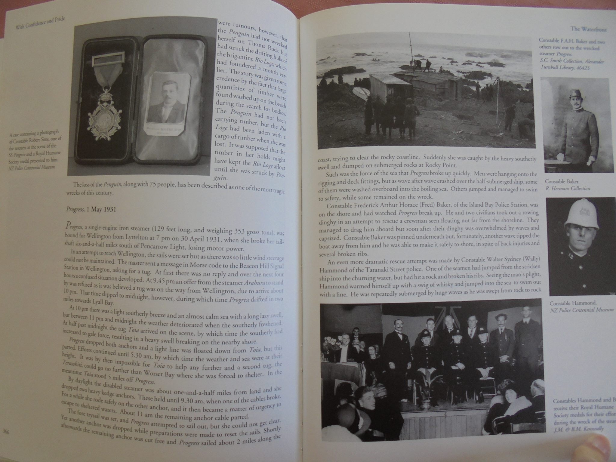 With Confidence and Pride: Policing the Wellington Region 1840-1992 Edited by Sherwood Young. SIGNED BY ALL 10 AUTHORS
