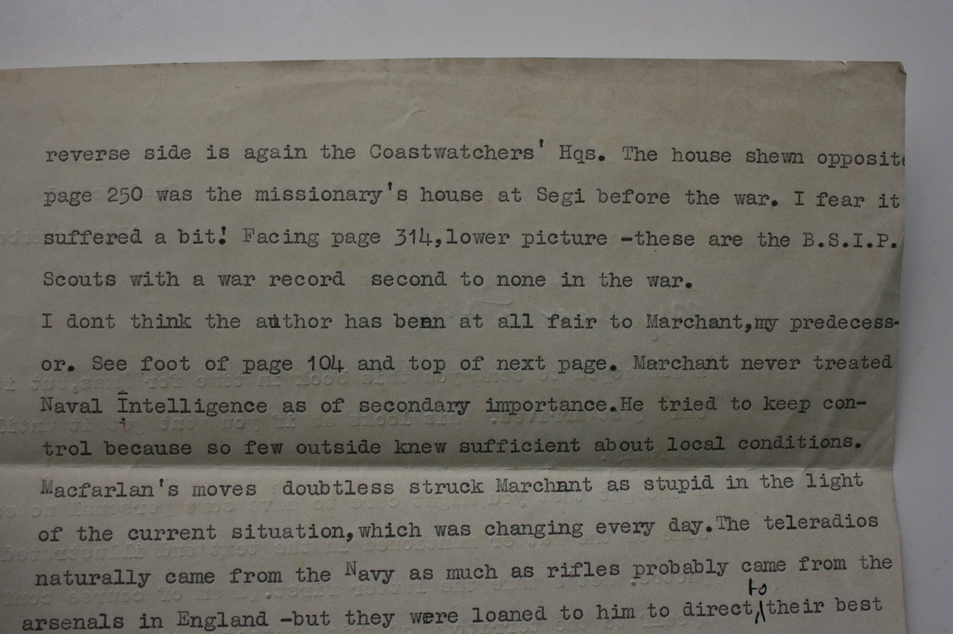 The Coast Watchers. FIRST EDITION (1946) Includes personal letter from former Resident commissioner of the Solomon Islands