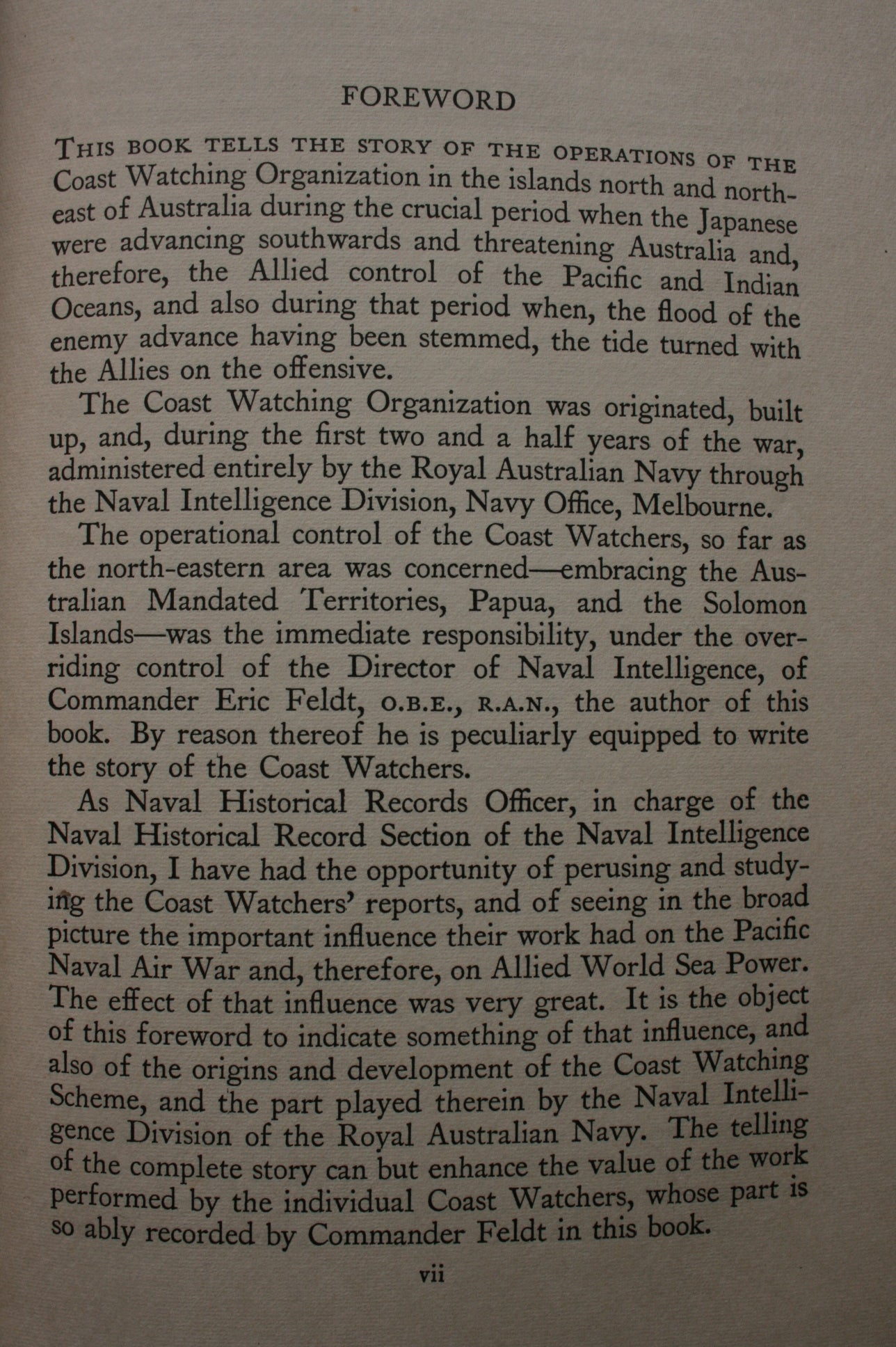 The Coast Watchers. FIRST EDITION (1946) Includes personal letter from former Resident commissioner of the Solomon Islands