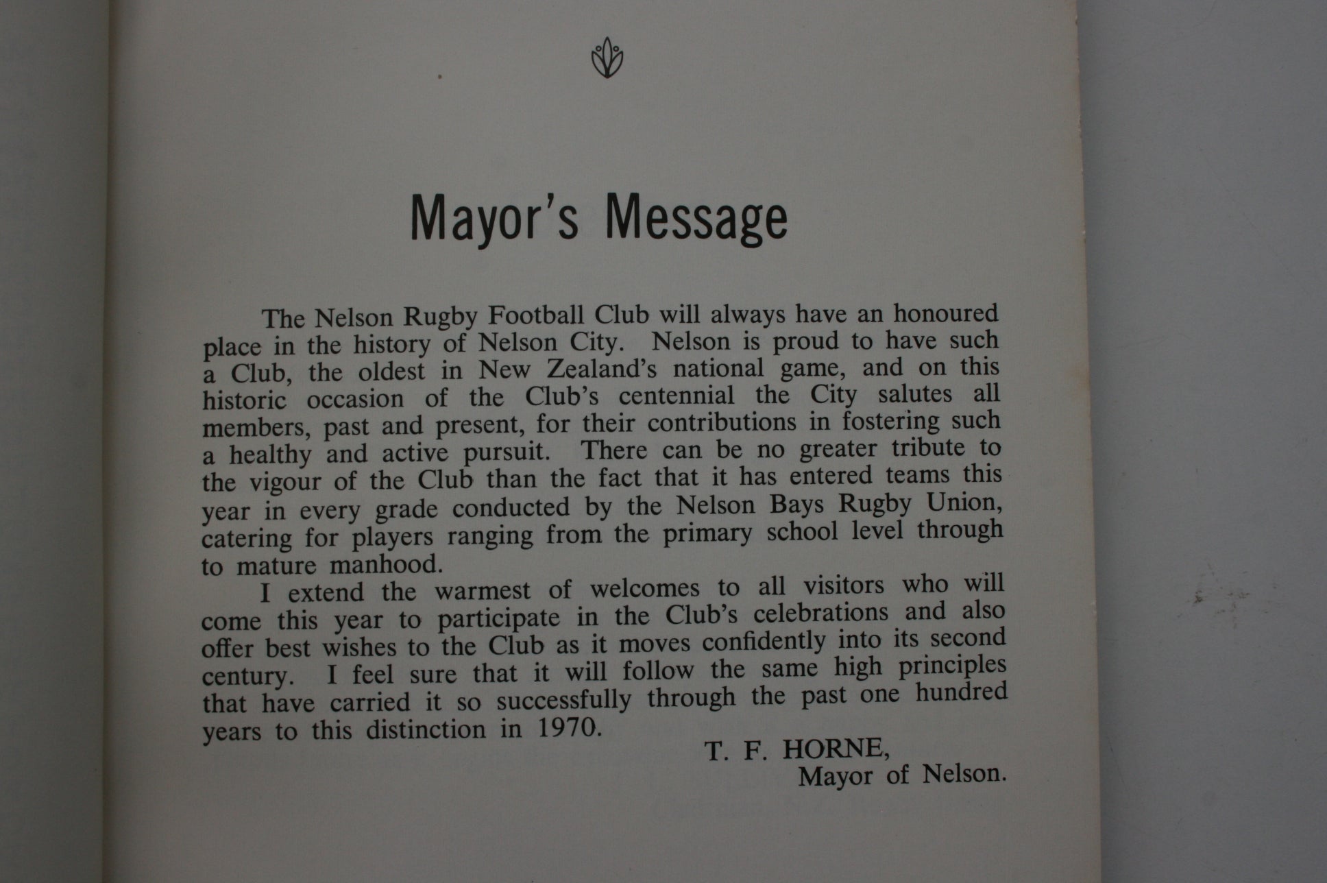 100 Years of Rugby-Story of Nelson Rugby 1870-1969, The Birth and Evolution of Our National Game by W A Reed.