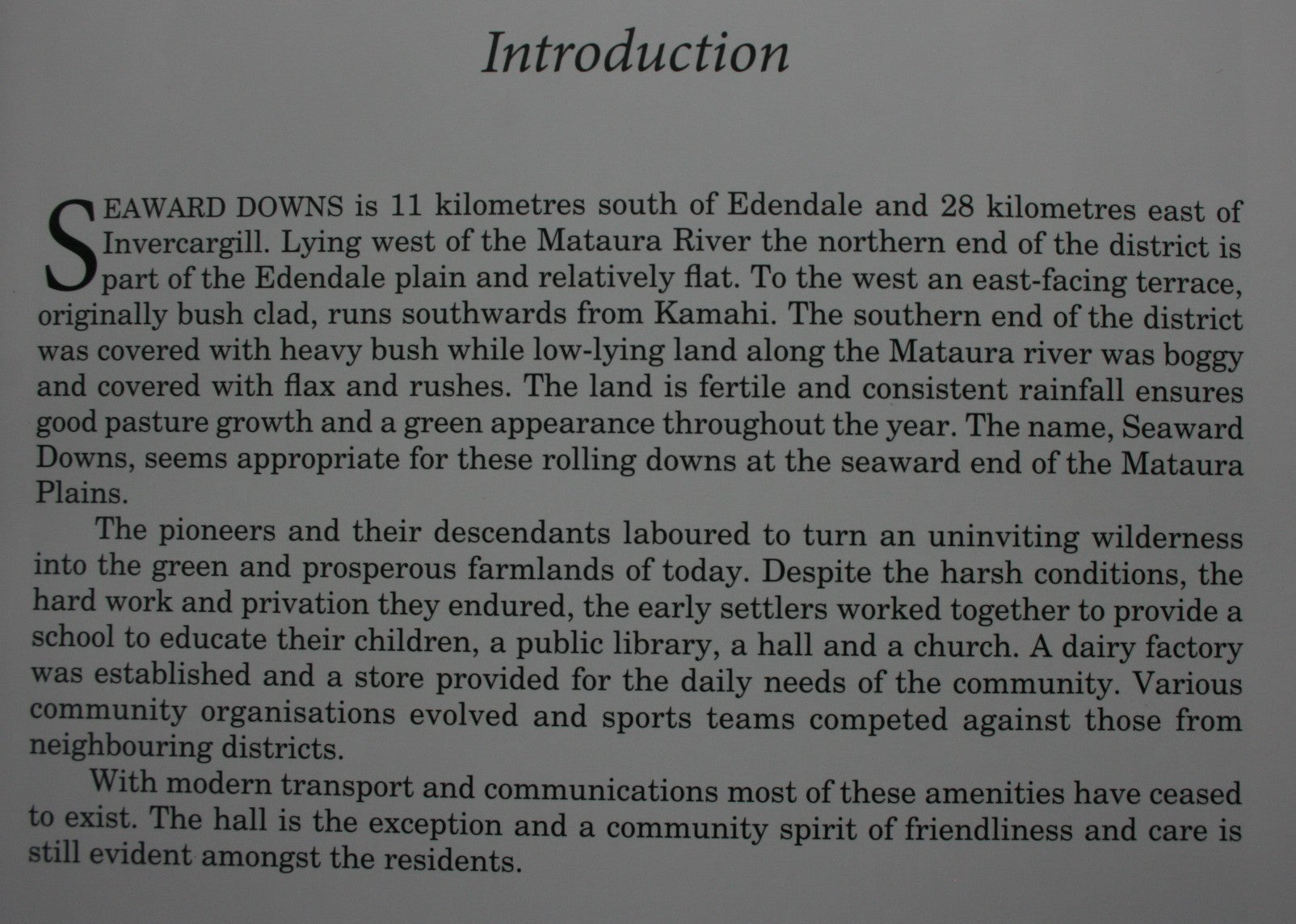 The History Of Seaward Downs - by Agnes Thwaites. [First Edition]
