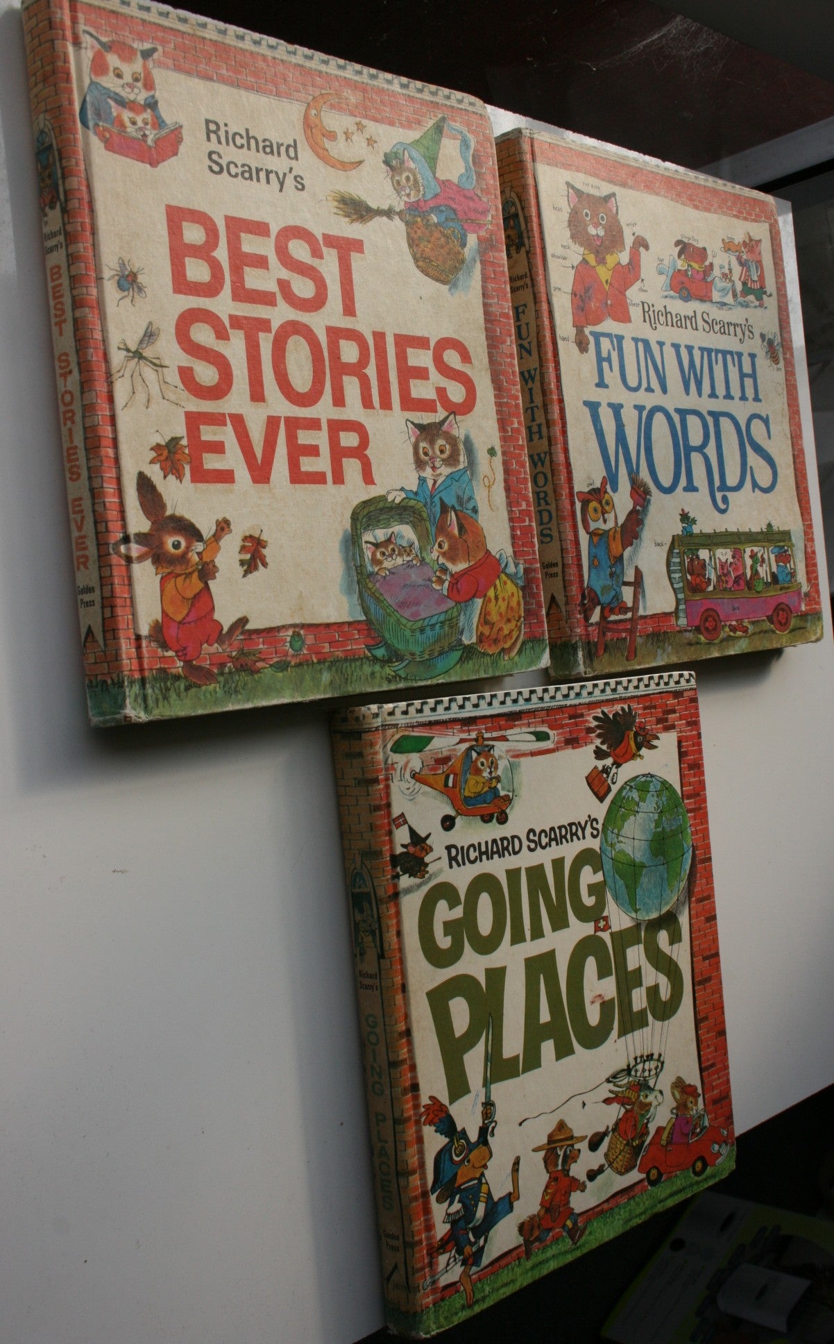 Richard Scarry's Look & Learn Library; 3 Volumes: Fun With Words; Goin ...
