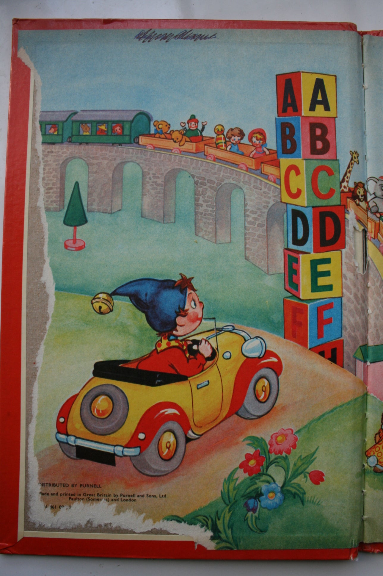 Three Vintage Noddy Picture Books. Noddy and His Passengers, Noddy ABC Toyland, Noddy and the Noah's Ark Adventure, Noddy's Toyland Friends, Noddy and His Car