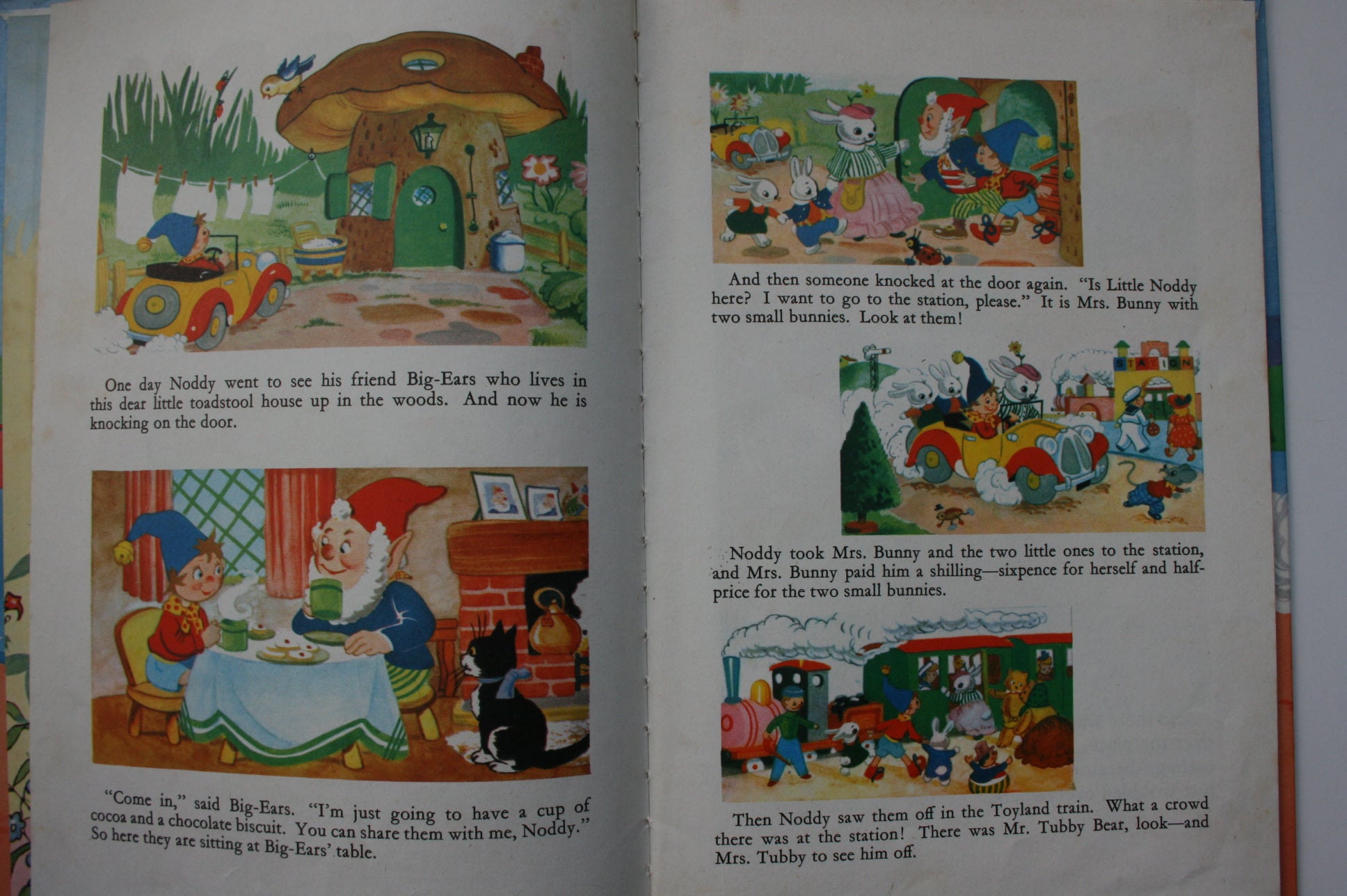 Three Vintage Noddy Picture Books. Noddy and His Passengers, Noddy ABC Toyland, Noddy and the Noah's Ark Adventure, Noddy's Toyland Friends, Noddy and His Car