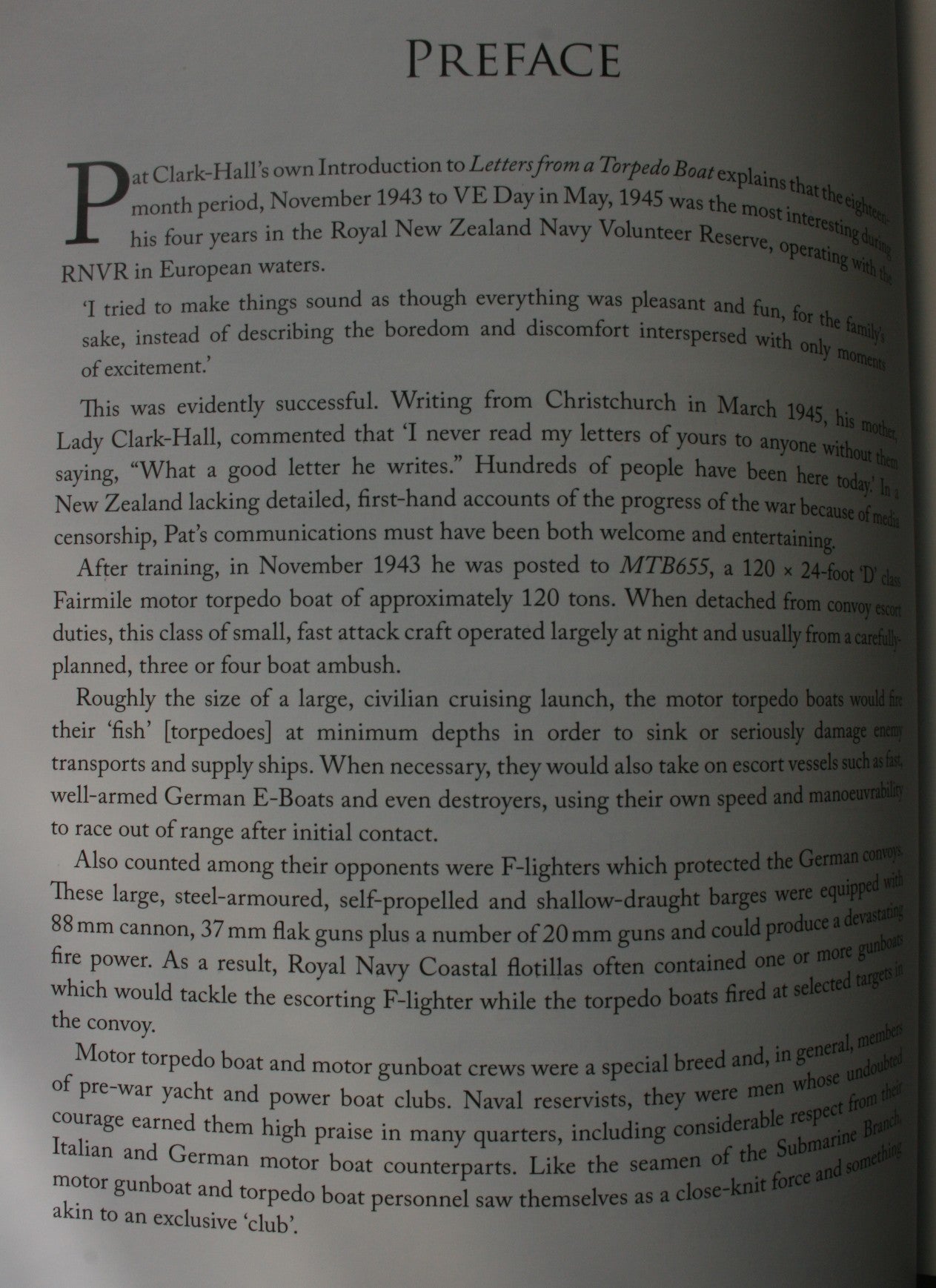 Fire Sugar, Fire Pudding. Pat Clark Hall's Letters from a Torpedo Boat 1943 -1945. Edited by Colin Amodeo.