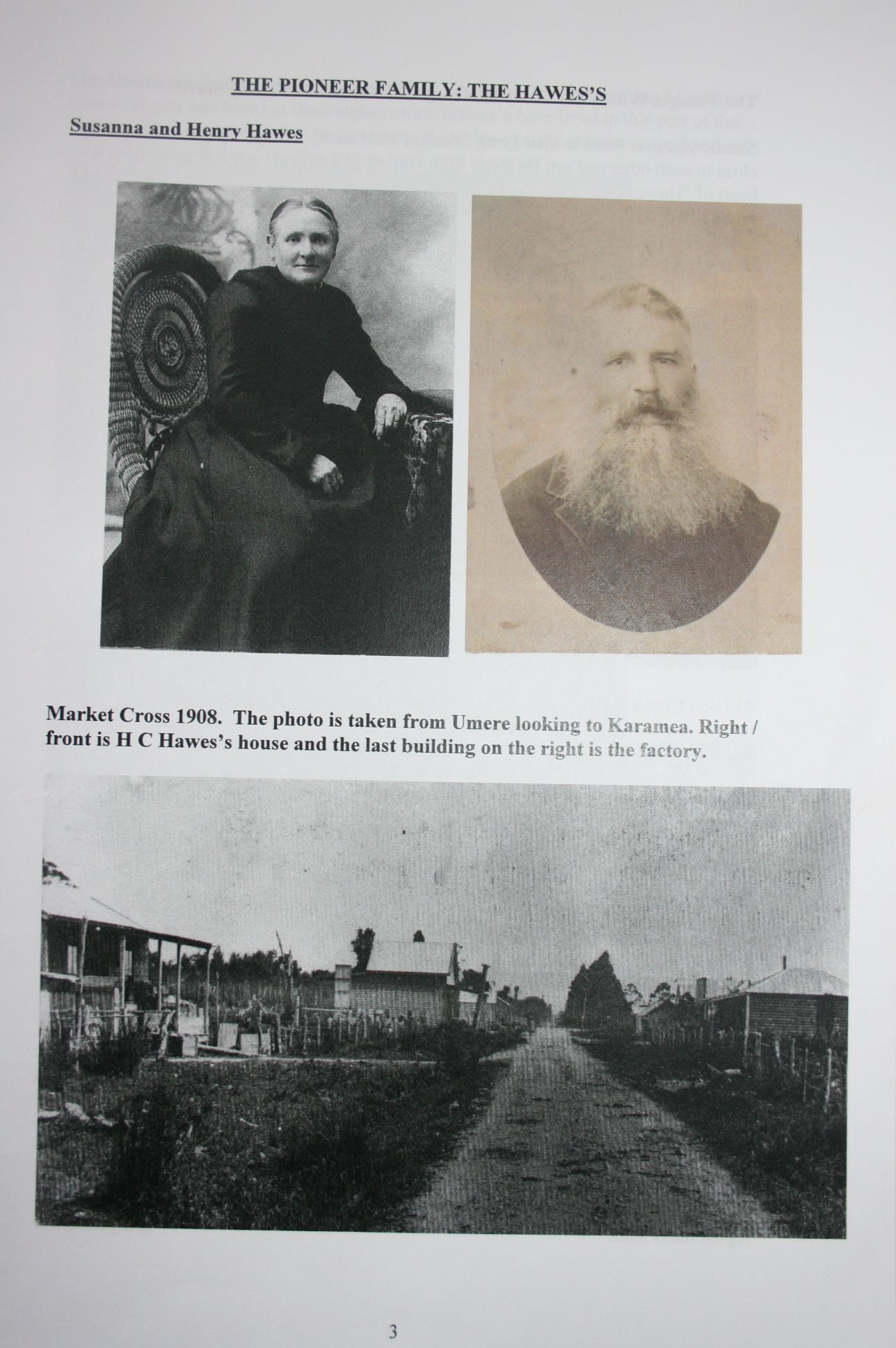 Settled Too Early: The Story of the Pioneers Susanna & Henry Hawes. By Shona Barber. SIGNED BY AUTHOR. VERY SCARCE.