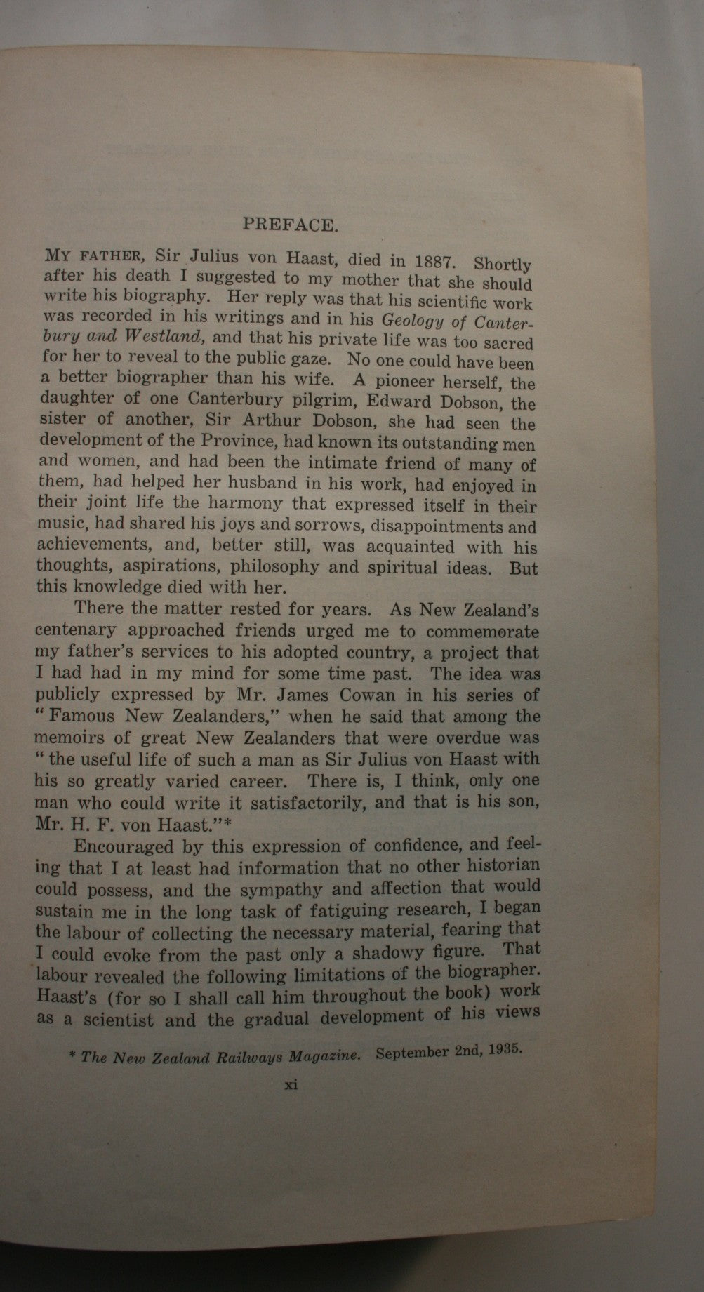 The Life and Times of Sir Julius von Haast: Explorer, Geologist, Museum Builder. FIRST EDITION