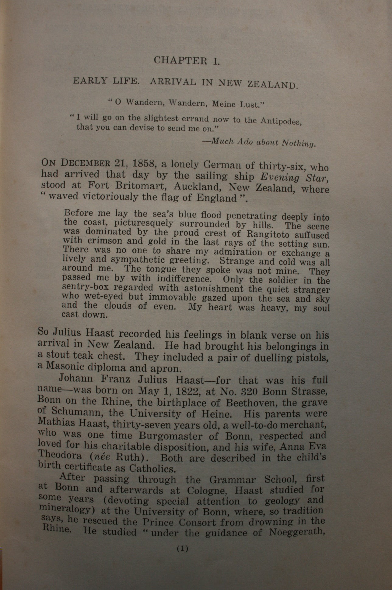 The Life and Times of Sir Julius von Haast: Explorer, Geologist, Museum Builder. FIRST EDITION