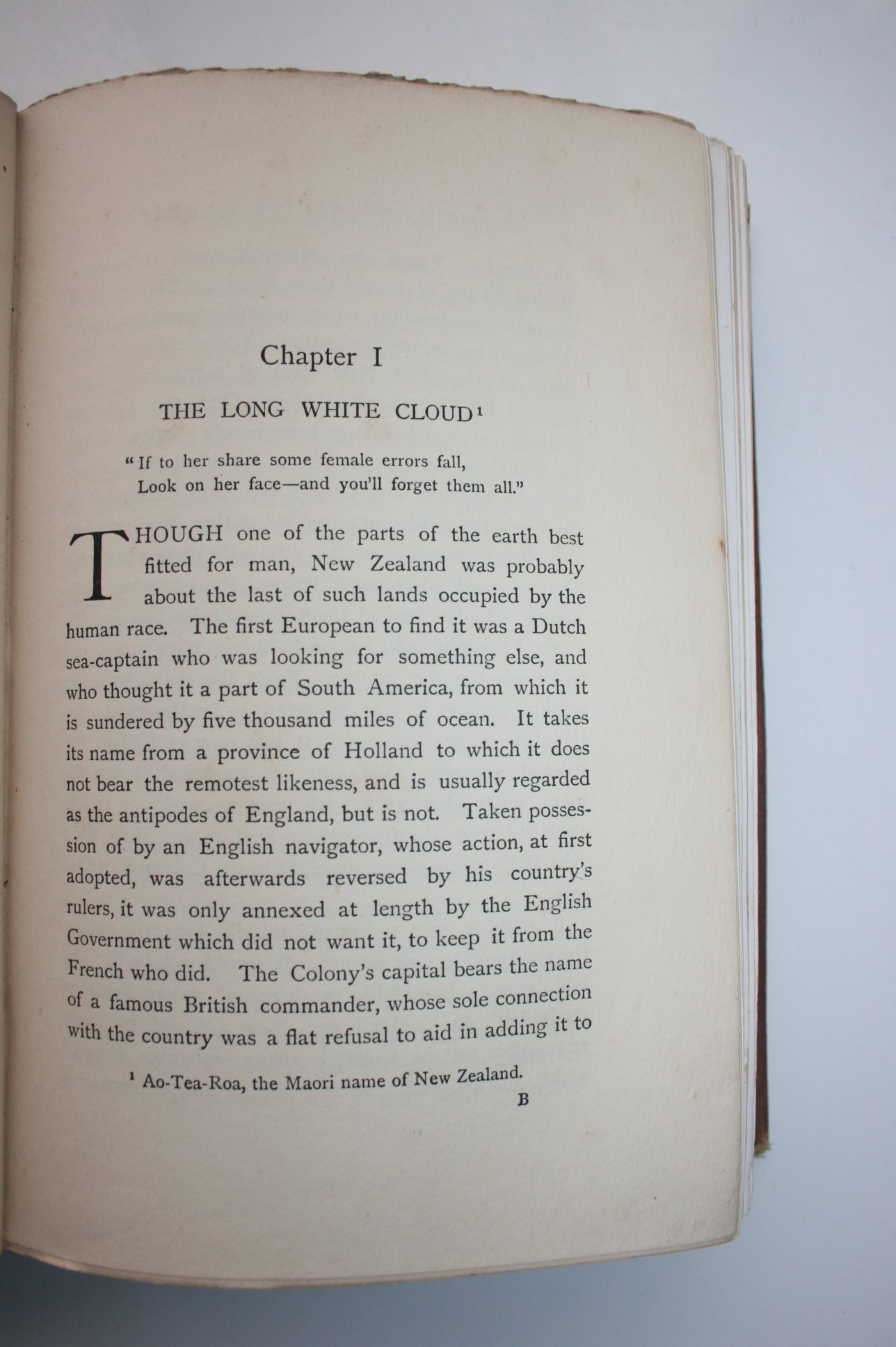 The Long White Cloud : Ao Tea Roa. SECOND EDITION 1899. BY William Pember Reeves.