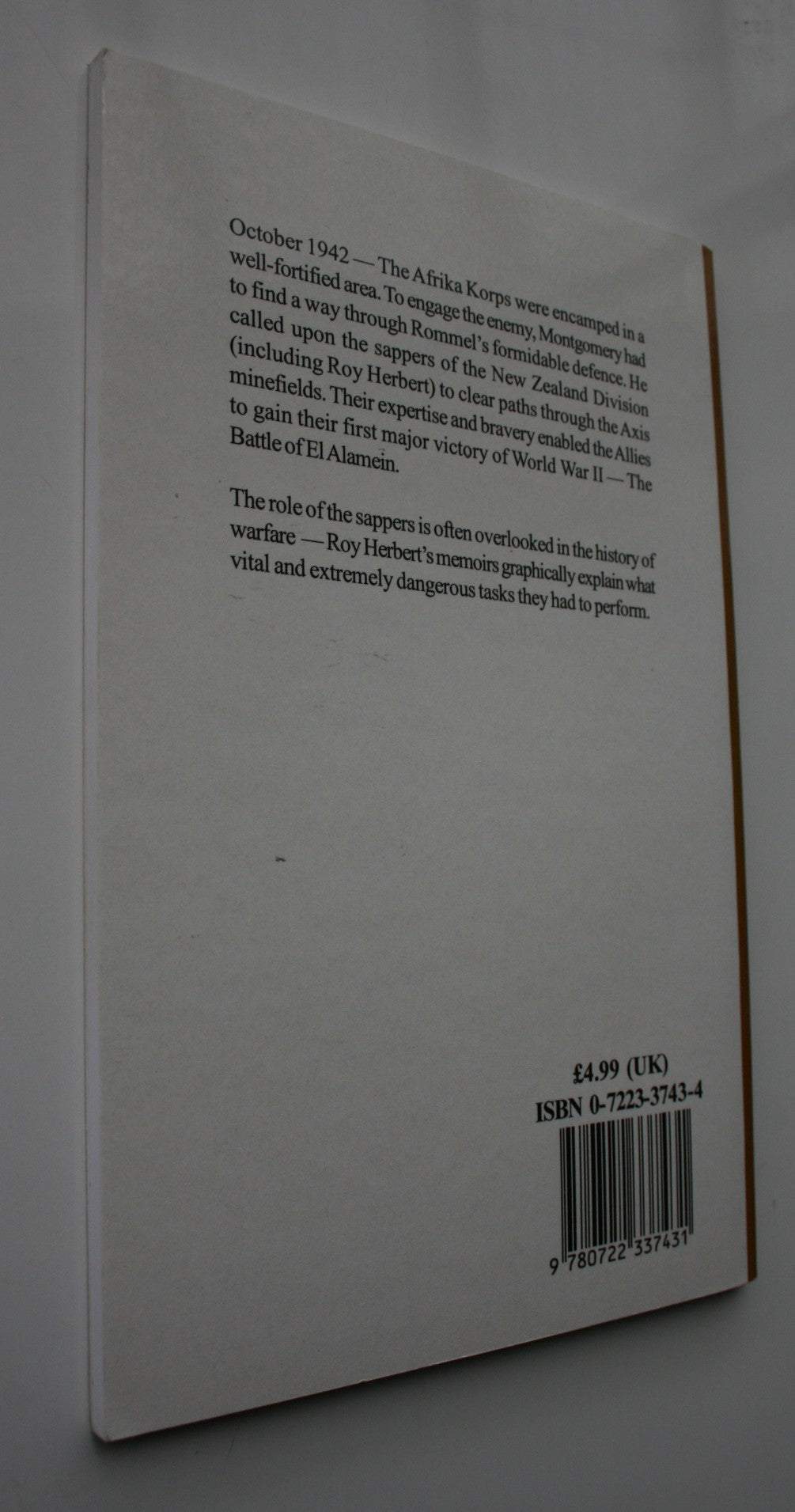 8th Army Sapper By Roy Herbert.