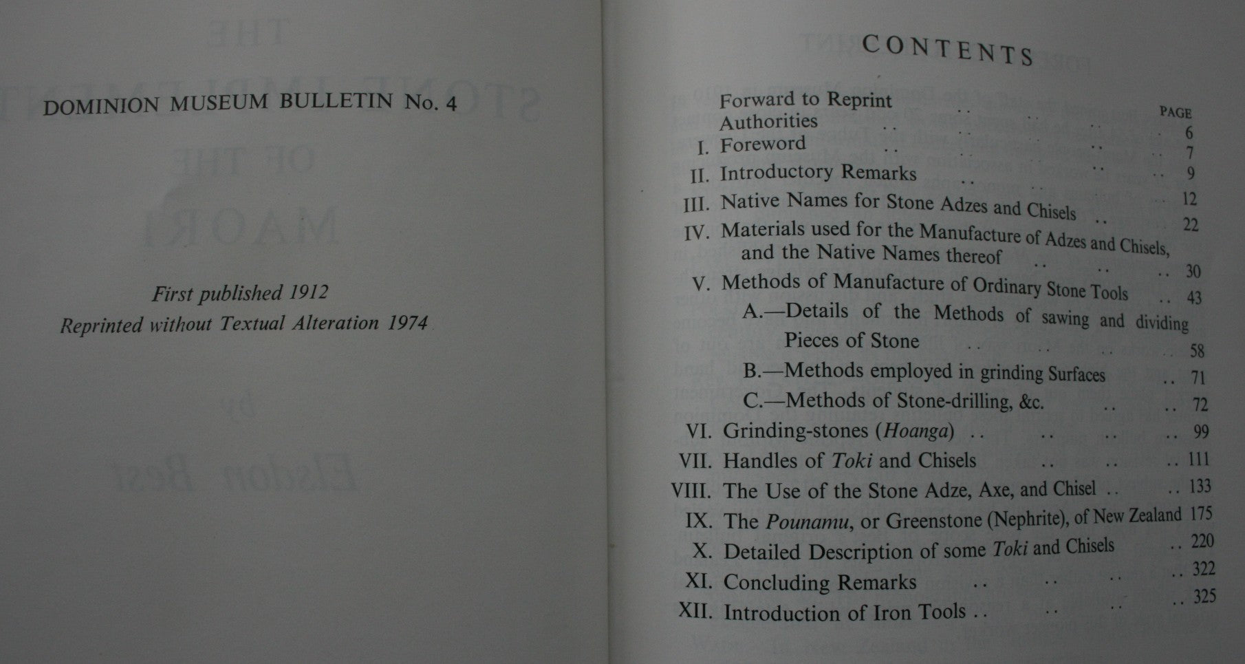 The Stone Implements Of The Maori by Elsdon Best