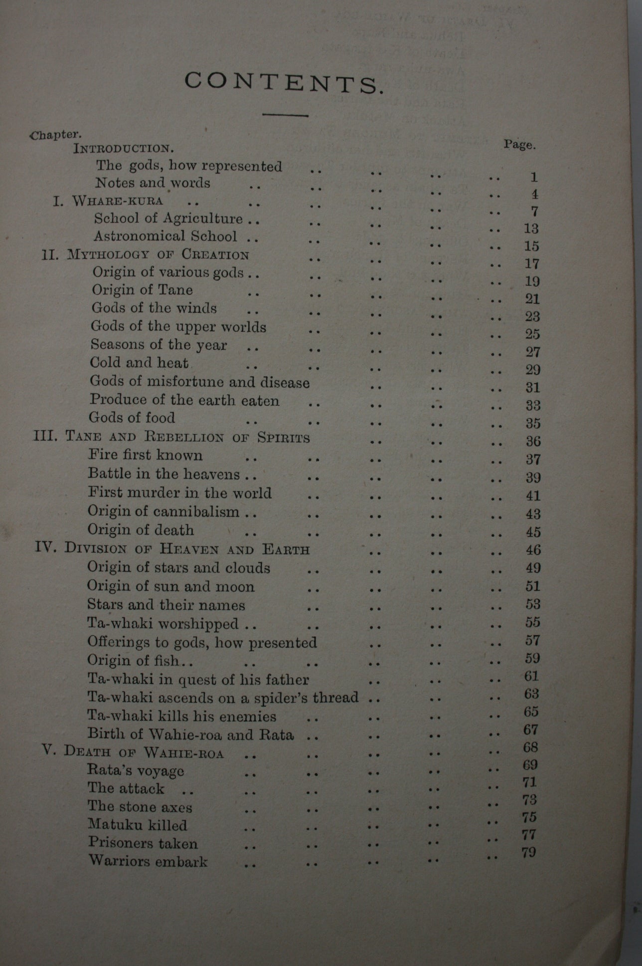The Ancient History of the Maori, His Mythology and Traditions. Vol I. Horo-Uta OR Taki-Timu Migration. 1887. FIRST EDITION.